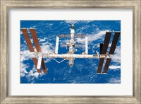 International Space Station moves away from Space Shuttle Endeavour Fine Art Print
