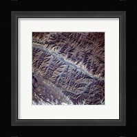 Mountain Range from Space Framed Print