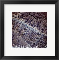 Mountain Range from Space Framed Print
