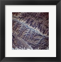 Mountain Range from Space Framed Print