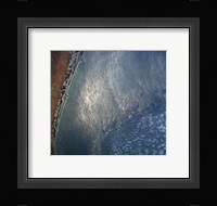 Ocean wave forms of the coast of Mexico Framed Print