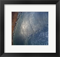 Ocean wave forms of the coast of Mexico Framed Print