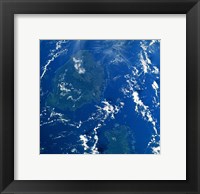 Reef Base as seen from space taken by Atlantis Framed Print