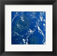 Reef Base as seen from space taken by Atlantis Framed Print