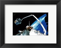 Shuttle discovery Satelite deployment Fine Art Print