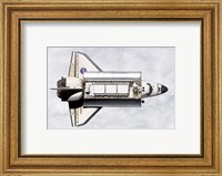 Shuttle Delivers ISS Module Fine Art Print