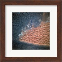 Spectacular view of dune fields in Algeria photographed from orbit Fine Art Print