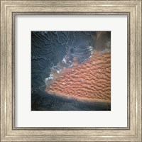 Spectacular view of dune fields in Algeria photographed from orbit Fine Art Print