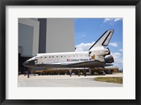 STS-135 Atlantis approaches the VAB Fine Art Print