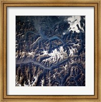 Swiss alps from space taken by Atlantis Fine Art Print