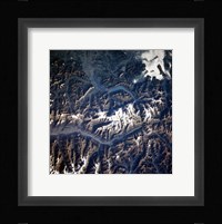 Swiss alps from space taken by Atlantis Fine Art Print