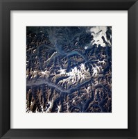 Swiss alps from space taken by Atlantis Fine Art Print