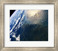 View of earth from atlantis Fine Art Print