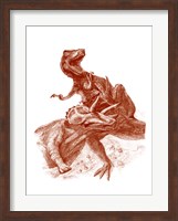 Triceratops with Tyrannosaurus Fine Art Print