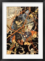 Li Hayata Hironao grappling with the monstruos nue Fine Art Print