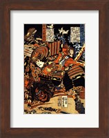 Matano Goro Kagehisa wrestling with Sanada Yoichi Yoshitada Fine Art Print