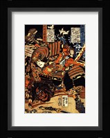 Matano Goro Kagehisa wrestling with Sanada Yoichi Yoshitada Fine Art Print