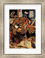 Matano Goro Kagehisa wrestling with Sanada Yoichi Yoshitada Fine Art Print