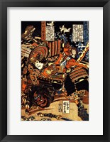 Matano Goro Kagehisa wrestling with Sanada Yoichi Yoshitada Fine Art Print