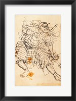 Samurai holding a halberd Fine Art Print