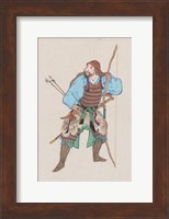 Samurai with bow Fine Art Print