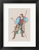 Samurai with bow Fine Art Print