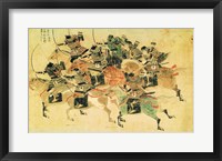 Samurais on horseback Framed Print