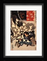 Yamamoto Kansuke fighting a giant boar Fine Art Print