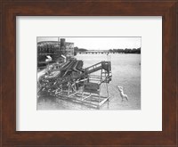 The diving horse at the Hanlan's Point Amusement Park, Toronto, Canada. Fine Art Print