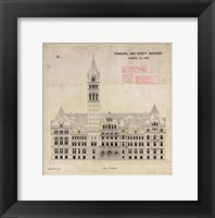Municipal and County Buildings Toronto July 1887 Framed Print