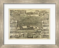 Topographic View of the City of Reading PA. 1881 Fine Art Print
