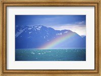 Rainbow over a sea, Resurrection Bay, Kenai Fjords National Park, Alaska, USA Fine Art Print