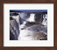 Rainbow over a waterfall, Devil's Throat, Iguacu Falls, Iguacu River, Parana, Brazil Fine Art Print