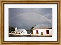 Rainbow over a cottage, Cloonee Lakes, County Kerry, Munster Province, Ireland Fine Art Print