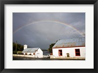 Rainbow over a cottage, Cloonee Lakes, County Kerry, Munster Province, Ireland Fine Art Print