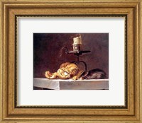 Willem Van Aelst  Still Life with Mouse and Candle Fine Art Print