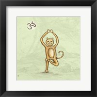 Yoga Cat III Framed Print