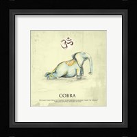 Elephant Yoga, Cobra Pose Framed Print