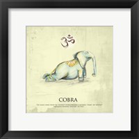Elephant Yoga, Cobra Pose Framed Print