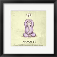 Elephant Yoga, Namaste Pose Framed Print