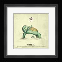 Elephant Yoga, Wheel Pose Framed Print