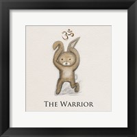 Bunny Yoga,The Warrior Pose Framed Print