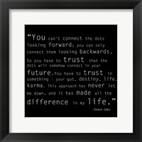 Trust Quote Framed Print