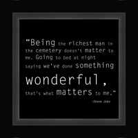 Richest Man Quote Framed Print