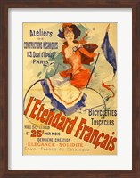 I'Etendard Francais Bicyclettes Fine Art Print