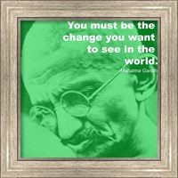 Gandhi - Change Quote Fine Art Print