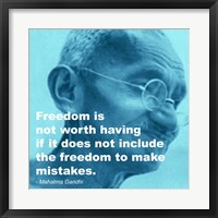 Gandhi - Freedom Quote Fine Art Print