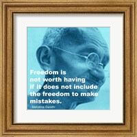 Gandhi - Freedom Quote Fine Art Print