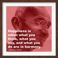 Gandhi - Happiness Quote Fine Art Print