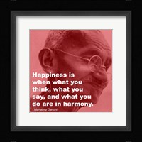 Gandhi - Happiness Quote Fine Art Print